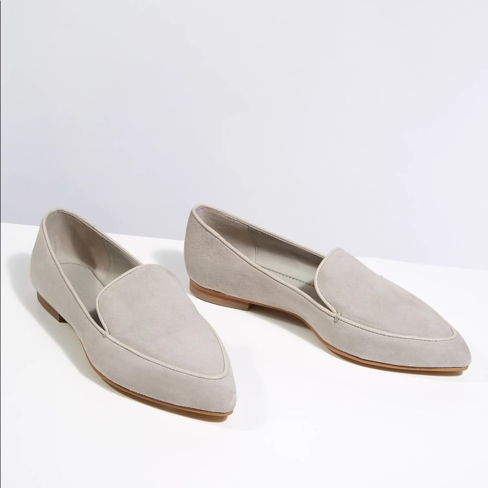 The White Company | Suede Pointed Loafer Pale Gray